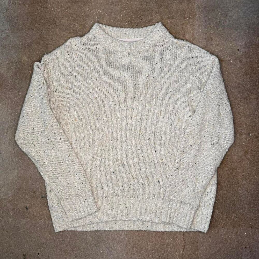 BDG Urban Outfitters Speckled Knit Sweater M‎ Cream Crewneck